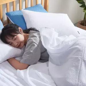 [RIZPICK]시어서커 홑이불 화이트 D Q 시원한 여름 얇은 이불 여름용 침구