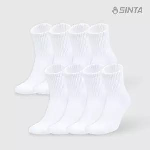 신다삭스 스포츠 남성 베이직 쿠션 중목 화이트 L 8팩