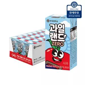 연세유업 과일랜드 제로 사과 음료 190ml 24팩