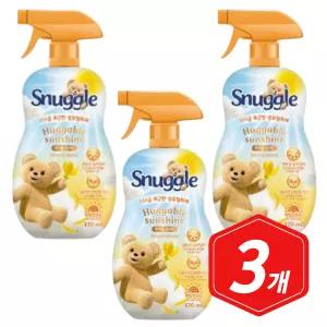 스너글 부드러운 허거블 선샤인 470ml x 3개 의류 이불 음식 담배 냄새 섬유탈취제 업소 식당 섬유향수