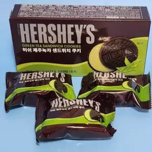 제주 감귤 초콜렛 허쉬 만난 녹차 샌드위치 쿠키