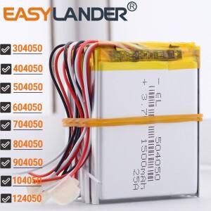 5개/몫 504050 3.7V 3 라인 1500mAh 리튬 이온 폴리머 배터리