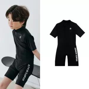 주니어 초등남아 실내수영복 체온유지 보호 올인원 전시 반팔수영복 생존수영 SF206