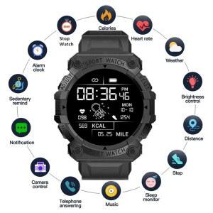 FD68S 남녀공용 블루투스 스마트 워치, 터치 팔찌, 피트니스 IOS 안드로이드용 연결 시계, 신제품