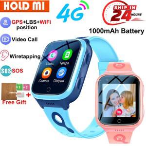 큰 판매 1000mAh 어린이 스마트 시계 4g GPS WiFi 전화 비디오 통화 추적기 위치 SOS 모니터 선물 Smartwatch