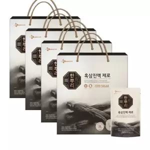 CJ 활력 충전 XX 흑삼진액 ZERO 추석선물세트 한뿌리 명절선물세트 50ml 24입 4개