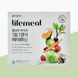 [셀러허브]이롬 황성주 박사의 1일 1생식 라이프밀 30g x 14포 x 1박스 식사대용 선식 뉴밀 (S49159902)
