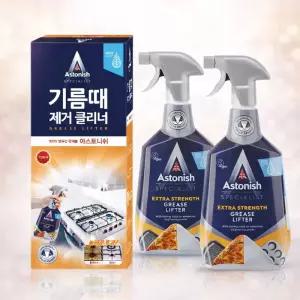 아스토니쉬 기름때 제거제 주방 후드 카페 싱크대 가스 전자 레인지 에어프라이기 크리너 세정제 세제 2개
