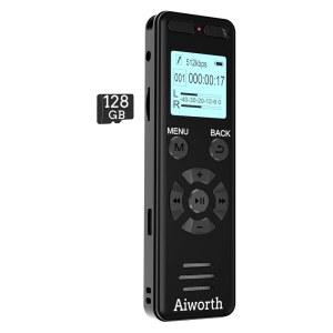 강의 회의용 136GB 디지털 음성 녹음기 - 9860시간 분량의 활성화 Dictaphone 오디오 녹음기(MP3 플레이어, 비밀번호, 가변 속도 포함)