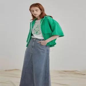 [데일리스트][세정 _인디안여성복]/25 여름/하프 슬리브 아웃포켓 점퍼MDGCL5M33810_G