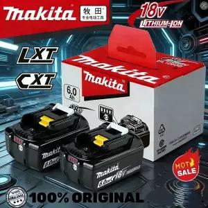 마끼다배터리 호환 100% 마키타 18V 배터리 6.0Ah LXT 공구용 BL1850 BL1850B BL1860 리튬 이온 교체품