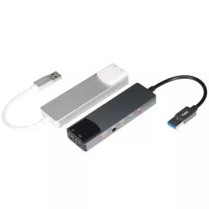 PC 컴퓨터용 다기능 외장 USB 오디오 어댑터 사운드 카드 알루미늄 합금 7 5 채널 SPDIF 광학