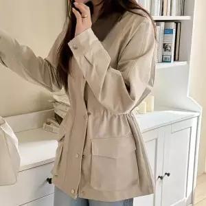 [하프클럽/셀러허브_여성트랜드패션]여자 주머니 박시핏 워크 카라 사파리