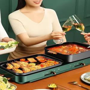 멀티쿠커 전골 전기 그릴 캠핑 가정용 올인원 냄비 다기능 구이