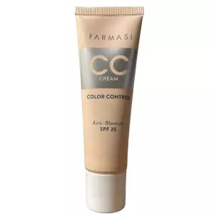 FARMASi CC 컬러 컨트롤 크림 내추럴 완벽한 마무리 가벼운 보정 커버 멀티미네랄 SPF 25 모든 피부 타입 1