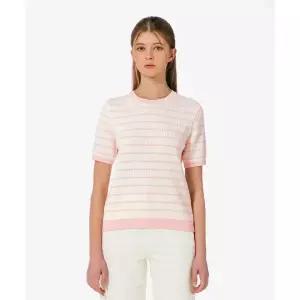 라코스테 LACOSTE 여성 스카시 크루넥 반팔 스웨터 AF900E-56G ADY AF900E-56GADY