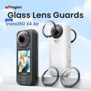 aMagisn 렌즈 보호 캡 프리미엄 가드 커버 스크래치 방지 광학 강화 유리 파노라마 인스타360 X4 에어 X4Ai