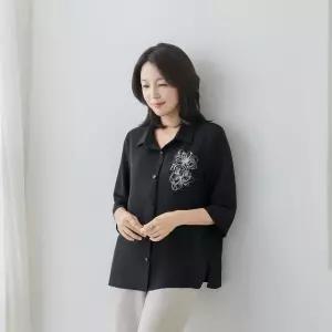 엄마옷 마담4060 꽃나염칠부블라우스 -QBL2604060-