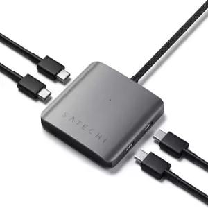 사테치 USB-C 허브 맥북 서피스 크롬북 등을 위한 100W 패스스루 및 10Gbps 3.2가 포함된 4-in-1