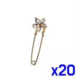 TBZ 간편수선 꽃 포인트 바지 허리핀 x20개 수예부자재