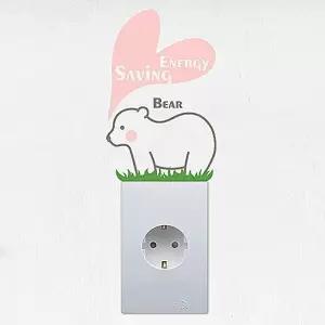 곰 스위치스티커 시트지 벽장식