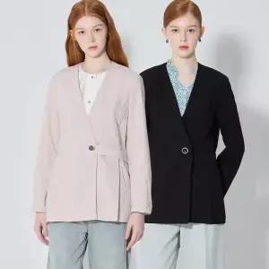 [르샵][르샵(LeShop)] 노카라 허리 벨티드장식 린넨자켓 (택가격 169000원)