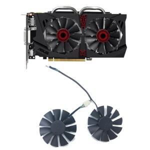 T128010SU ASUS STRIX GTX960 GTX950 2GD5 GAMING GTX750TI R9 370 그래픽 카드 냉각 팬용 12V 0.3A 75mm 4 핀 VGA