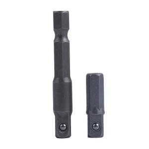 2개 1/4인치 소켓 렌치 어댑터 연장 로드 확장 컨버터 육각 샹크를 변환하여 드라이버 드릴에 사용 가능
