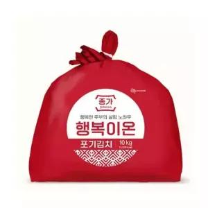 대상 종가집 행복이온 포기김치 10kg 배추김치