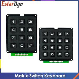 2 4*4 버튼 플라스틱 모듈 멤브레인 용 3*4 6 키 매트릭스 키 키보드 어레이 스위치 스위치 4x4 DIY 키트 Arduino 3x4 키패드 ABS