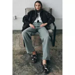 ZARA 애니멀 프린트 레더 로퍼 - 멀티컬러