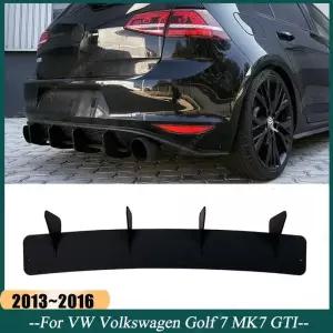 4핀 카 리어 범퍼 디퓨저 사이드 스플리터 스포일러 립 폭스바겐 골프 7 MK7 GTI 2013-2016 ABS 글로스