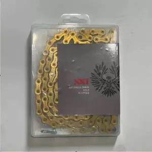 새로운 스램 XX1 이글 자전거 체인 12단 126링크 MTB 로드 바이크 중공 핀 골드 색상 정품 부품 12v