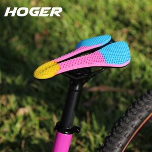 HOGER MTB 도로 자전거 새들 벌집 모양   경량  내구성  내마모성  유사 3D 프린팅 야광 라이딩 시트