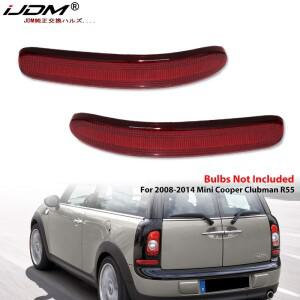 IJDM 레드 렌즈 리어 범퍼 리플렉터 2008-2014 BMW 호환 Mini Cooper Clubman R55 OE-Spec LH RH 어셈블리