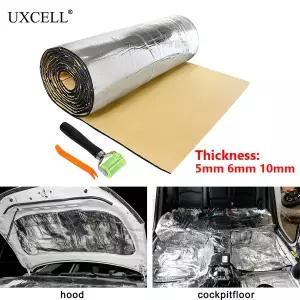 은박보온재 발포지 수도 Uxcell 자동차 방음 단열 매트 알루미늄 폼 문짝 후드 엔진 범용 액세서리 5mm 6mm