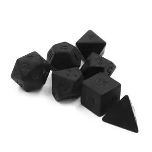 7 개/몫 매트 블랙 주사위 세트 D4 D6 D8 D10 D D12 D20 디지털 엔터테인먼트 파티 테이블 게임 다면체