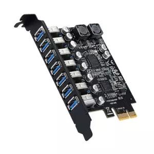 컴퓨터동글이 USB3 GEN1 5GBPS 멀티플라이어 7포트 허브 데스크탑용 카드 PCI PCIE 7ports USB HUB