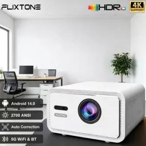 빔프로젝터 플릭스톤 D9W 미니 ANSI TV HD 비디오 프로 LED 스마트 2700 D9W Mini Pro