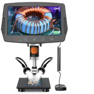 미니현미경 9인치 LCD 디지털 PC 납땜 현미경 보기 1500배 동전 16MP 성인용 without SD Card 2 1500X