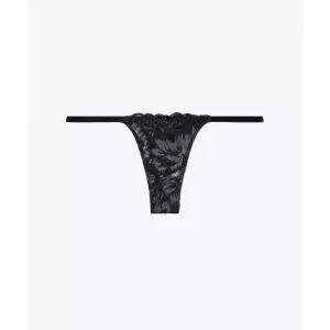 매장정품 EMPORIO ARMANI UNDERWEAR 엠포리오 아르마니 언더웨어 여성 벨루어 패치 자카드 티팬티_블랙 082