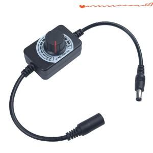 DC 12V LED 조광기 스위치 5A 회전식 모터 속도 컨트롤러 검정색