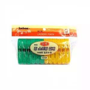집게 BIC351I9 건조대용 빨래용집게 생활용품 빨래 스프링 12p