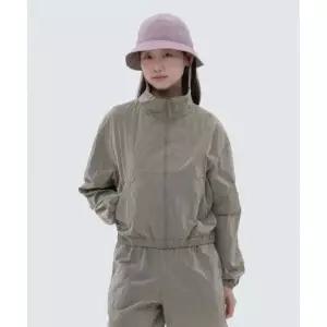스노우피크 snowpeak APPAREL 브라이트 여성 세미 크롭 바람막이 Tan Gray S24MWFWB75 217671