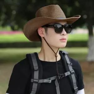 여름 패션 밀짚모자 남성 낚시 카우보이 등산용 햇빛 차단 웨스턴햇 모두팜