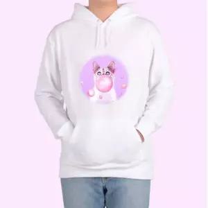 [셀러에이드]기모후드티 풍선과 노는 풍선고양이 디자인