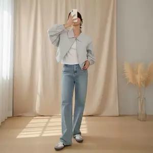 여성 베이직 카라포켓 집업티셔츠 남방 심플 무지