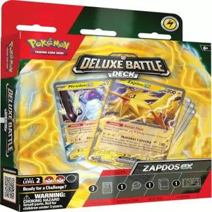 포켓몬 TCG 자프도스 전 디럭스 배틀 덱 60장 카드 및 액세서리 준비 완료