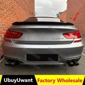 BMW 호환 M6 F12 F13 F06 4도어 및 2도어용 리어 카본 파이버 트렁크 루프 윙 스포일러 립