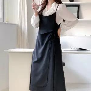 [다잇템] 여자 리본 랩스커트 캐미 들러리룩 코디 롱원피스24432803588872
